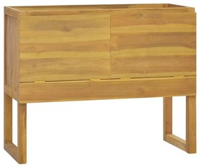 338248 vidaXL Dulap de baie, 90x45x75 cm, lemn masiv de tec