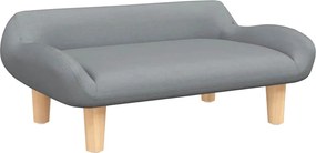 vidaXL Pat de câini, gri deschis, 70x40x24 cm, material textil