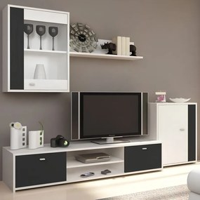Mobila Living GENTA Alb/Negru