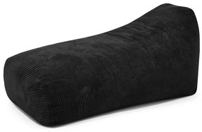 Fotoliu bean bag negru cu tapițerie din catifea reiată Snug Long 140 – SLOWDOWN
