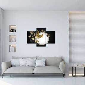 Tablou - Bile cu motive aurii (90x60 cm)