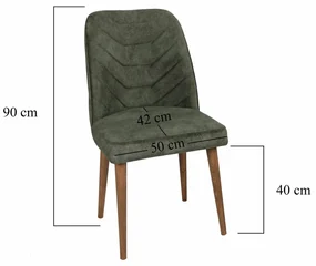 Set de scaune de sufragerie Dallas Dark Green, 2buc., 2 buc.