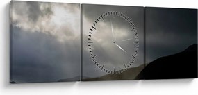 Tablou cu furtuna în apropiere (cu ceas) (90x30 cm)