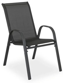 JAKS Mobilier din ratan negru Nebraska