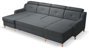 Colțar extensibil Laksaro U universal - gri catifea Jasmine 96