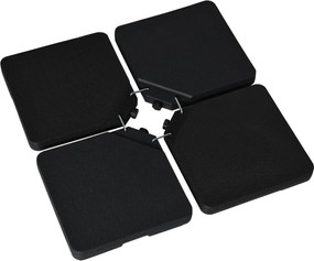 Outsunny Bază pentru Umbrelă cu Braț de 4 Piese, Se Umple cu Apă sau Nisip, Ideală pentru Umbrele cu Bază în Cruce, Negru | Aosom Romania