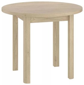 Masă de bucătărie Adam - 80 cm diametru, stejar cremona