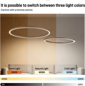 Brilagi - Lustru LED reglabil suspendat pe cablu PORTOFINO LED/98W/230V bej + telecomandă