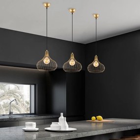 Lustră cu abajur din metal ø 22 cm Teldemia – Opviq lights