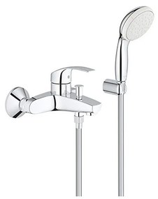 Baterie cada - dus Grohe Eurosmart cu set de dus Tempesta 100 crom