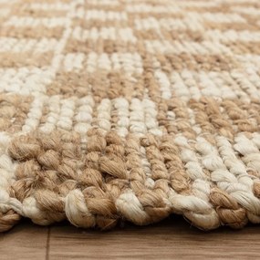 Covor în culoare naturală reversibil, țesut manual din iută 200x290 cm Naturi Natural – Asiatic Carpets
