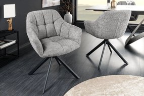 Set 2 scaune pivotante Papillon, boucle gri