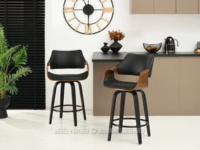 Scaun Rolf H (nuc închis + negru). 1110736