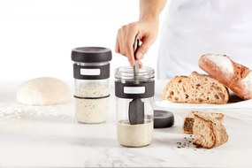 Set recipiente dospire paine Lekue 1010175, 3 piese, 9,3 x 9,3 x 17 cm, -20/+80 °C, Maro