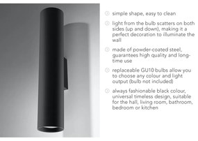 Aplică Sollux Castro, negru