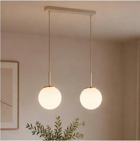Brilagi - Lustru suspendat cu cablu MILO 2xE27/60W/230V bej/auriu