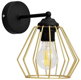 Lampă de perete AGAT 1xE27/15W/230V auriu/negru