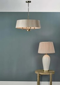 Där Lighting CRI0429 - Candelabru suspendat cu lanț CRISTIN 4xE14/40W/230V alamă/taupe