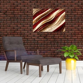 Tablou - Aur - textură albă (70x50 cm)