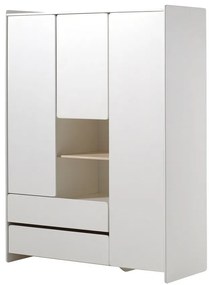 Set KIDDY este compusă dintr-un Pat copii pentru copii (60x120), comodă cu 3 sertare cu schimbător, Dulap camera copii cu 3 uși și bibliotecă.