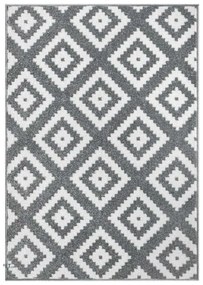 Covor Modern cu Romburi Gri 11212 Selectează mărime: 080 X 150