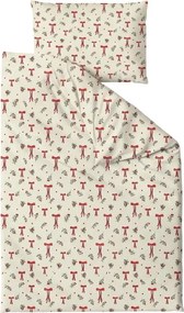 Lenjerie de pat din policoton HOLLY BOWS POLY colorata Dimensiune lenjerie de pat: 70 x 90 cm | 140 x 200 cm