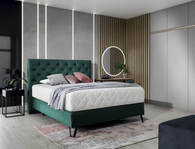 Pat tapitat, boxspring, 180x200 cm, Cortina 181, Eltap (Culoare: Verde lucios - Nube 35)