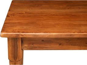 Masa fixa, L90  90  H78 cm, culoare nuc antichizat, Lemn Masiv
