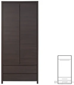 Dulap de haine Kaspian SZF2D2S (Wenge). Promo -35%. 735090