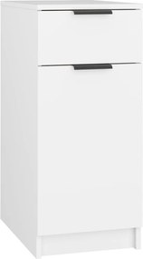 vidaXL Dulap de birou, alb, 33,5x50x75 cm, lemn prelucrat