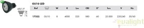 BEC GU10 LED 8W 4000K negru 17325