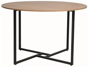 Masa rotunda Alto stejar/negru ø120/h76 cm