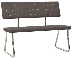 325858 vidaXL Bancă, gri antracit, 110 cm, piele ecologică