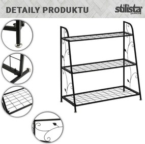 STILISTA Suport pentru plante, 82 x 81 x 35 cm, oțel