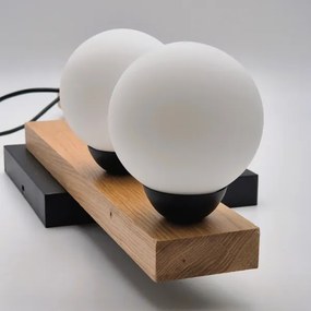 Lustră pe cablu CORTINA 2xE27/15W/230V + 2xG9/5W/230V negru/stejar