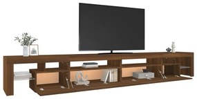 Comoda TV cu lumini LED, stejar maro, 290x36,5x40 cm 1, Stejar brun, 290 x 36.5 x 40 cm