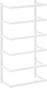 vidaXL Suport de prosoape, alb, 24x12x48 cm, oțel