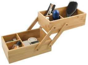 Organizator de baie în culoare naturală pentru cosmetice, din bambus Isalys – MSV