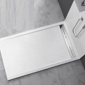 Cadita Baie Din SMC , Smack , 120 X70 Cm , Cu Sifon,Alb LS