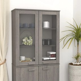 Rafturi superioare dulap, gri deschis, 85x35x100 cm, lemn pin