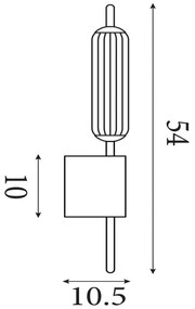 Searchlight 76210CL - Lampă de perete LED dimabilă CATTAIL, 6W, 230V