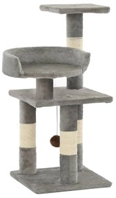 170607 vidaXL Ansamblu pentru pisici, stâlpi din funie de sisal, 65 cm, gri