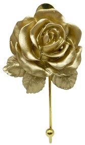 Cuier decorativ auriu ROSE, 6x10cm