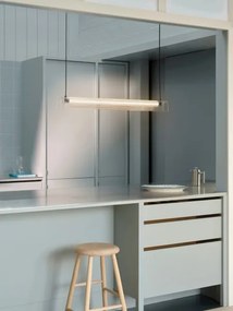 Nordlux ALIANI - Pendul LED compatibil cu dimmer pe cablu, 20W/230V, 3000K, negru/sticlă transparentă
