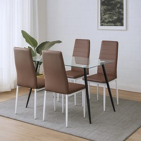 Cruz 4+1 set de sufragerie maro