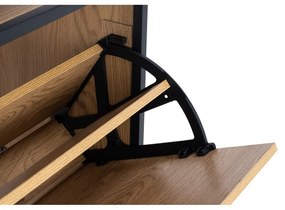 Pantofar în culoare naturală cu deschidere înclinată cu aspect de lemn de stejar Seaford – Actona