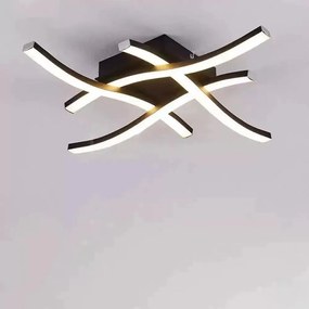 Aplica Led Cu Trei Tipuri De Lumina,Negru 28 w