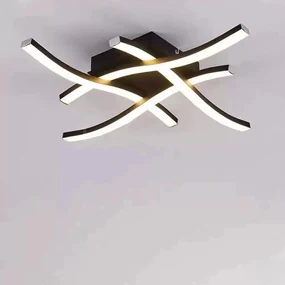 Aplica Led Cu Trei Tipuri De Lumina,Negru 28 w