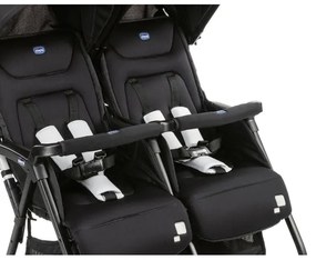 Cărucior de copii pentru gemeni Chicco OHLALA TWIN Black Night negru