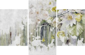 Tablou - Flori albe, vintage (90x60 cm)
